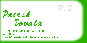 patrik dovala business card